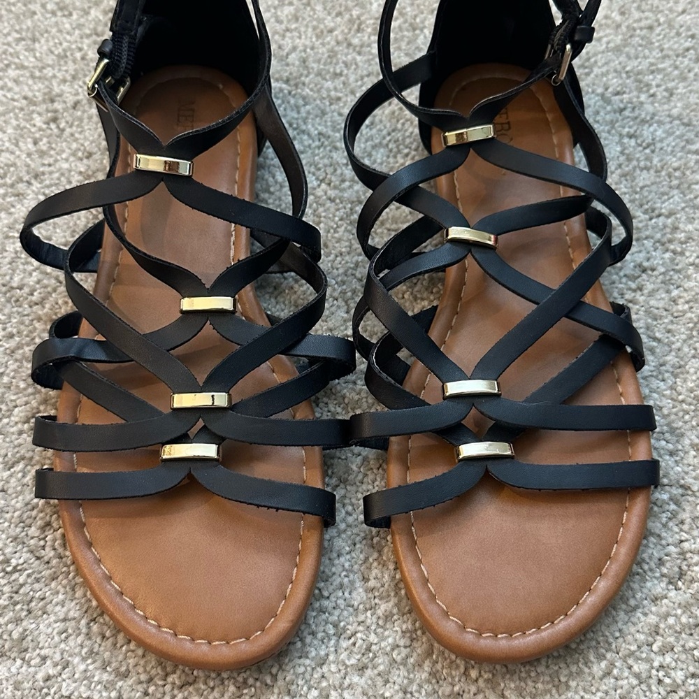 Merona Black Gladiator Sandals